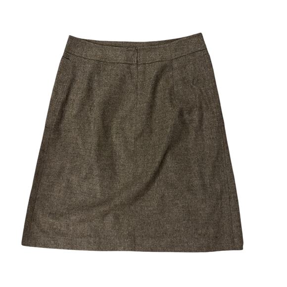 Jenne Maag Light Brown Wool-Blend Skirt w/Pockets DarkAcademia OfficeCore Size M - Picture 2 of 7